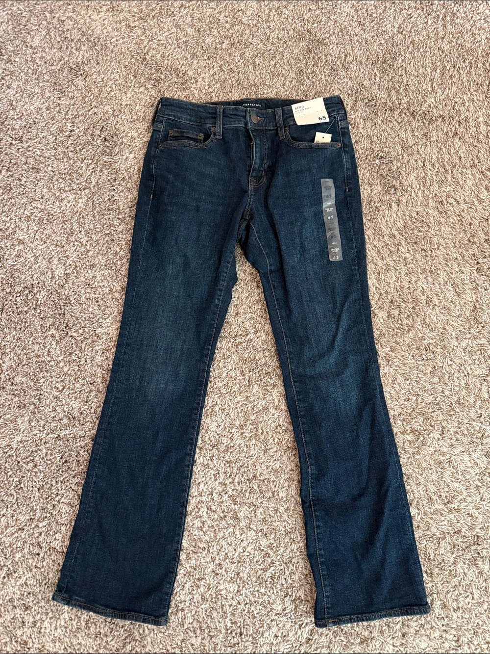 Aero mid rise boot stretch jeans NWT